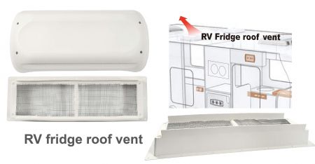 ルーフトップRV冷蔵庫の通気口の作業